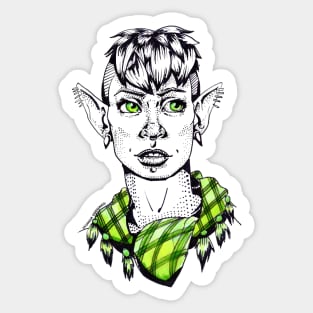 Modern Punk Elf Sticker